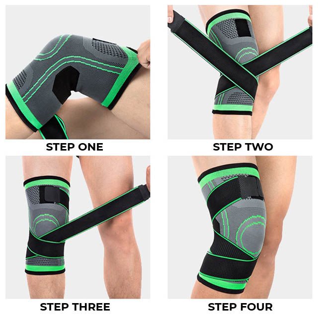 3D Woven Knee Compression Sleeve with Straps - Austier