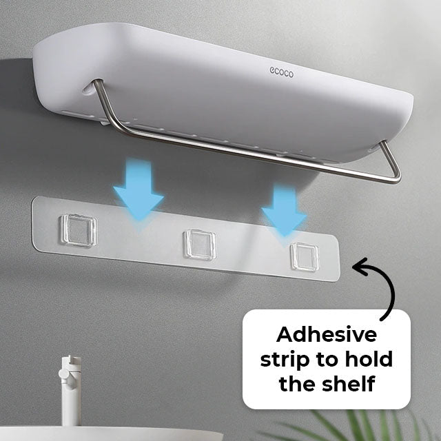 No-Drill Adhesive Shelf - Sleek - Austier